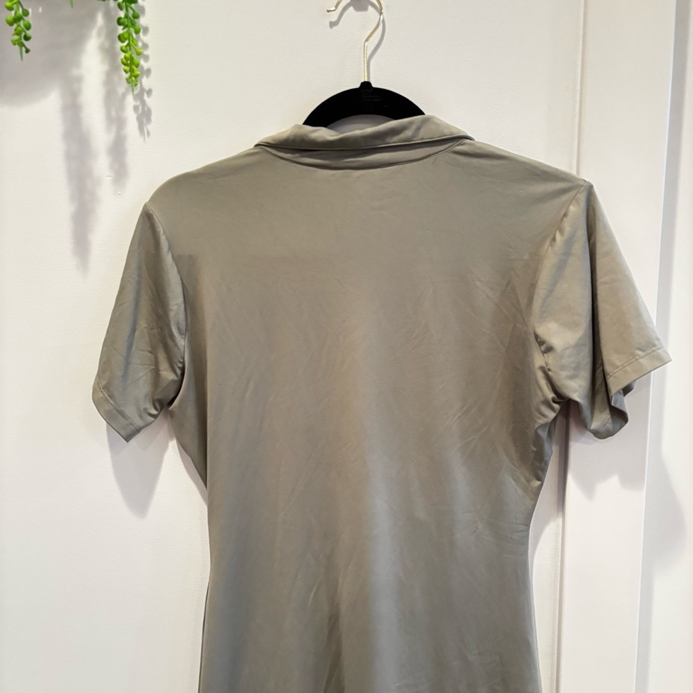Guess Zarisse Y2K Women's Button Down Ruched Collared Fitted Mini Dress Size L - Picture 7 of 10